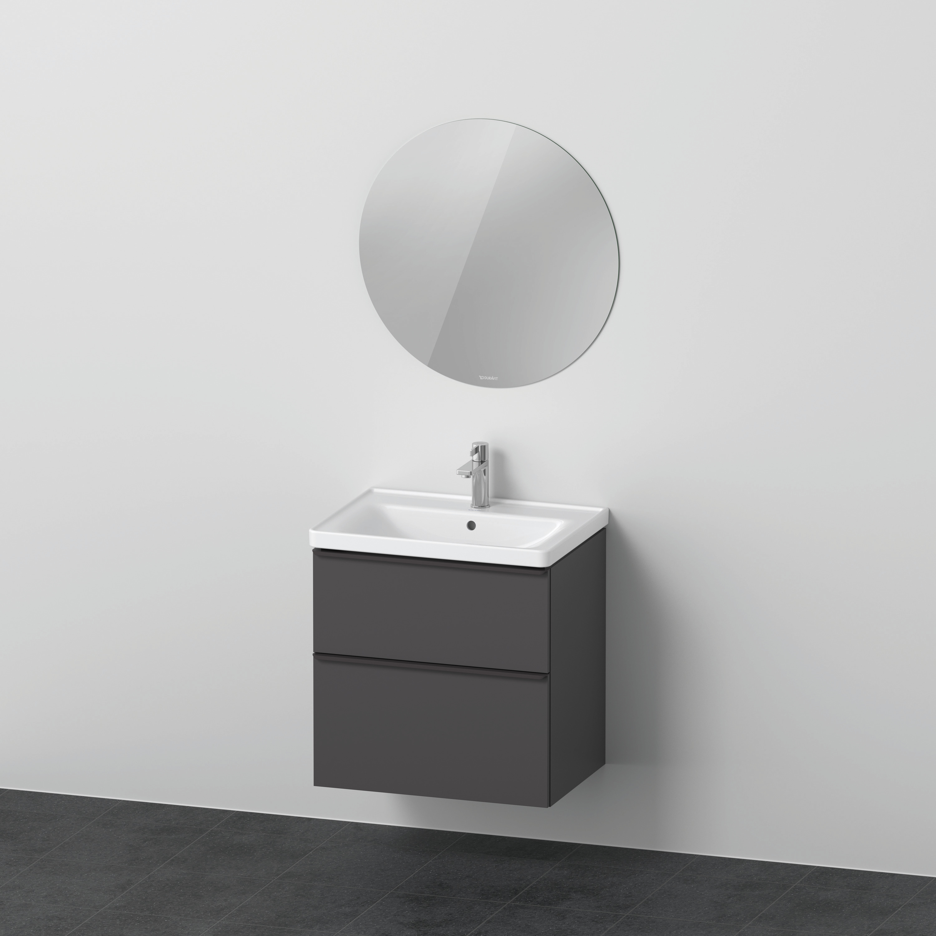 Duravit D-Neo Möbel-Set wandh. 650x480mm WT,WTU Ausz 1,SBK 1,SP Rund, Graphit M.
