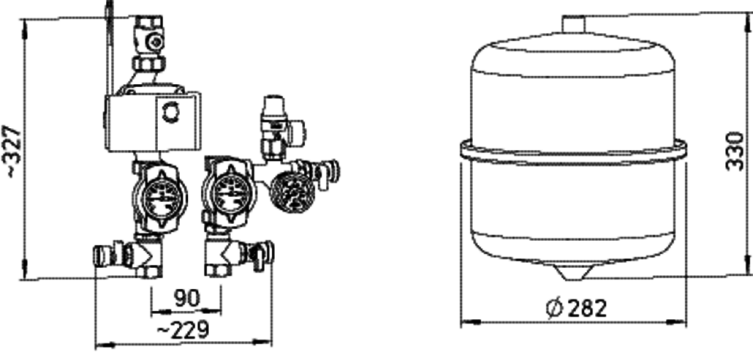 Helios SEWT-H Hydraulikmodul m.Sicherheitsbaugr.,A-Gefäss,Steuerung