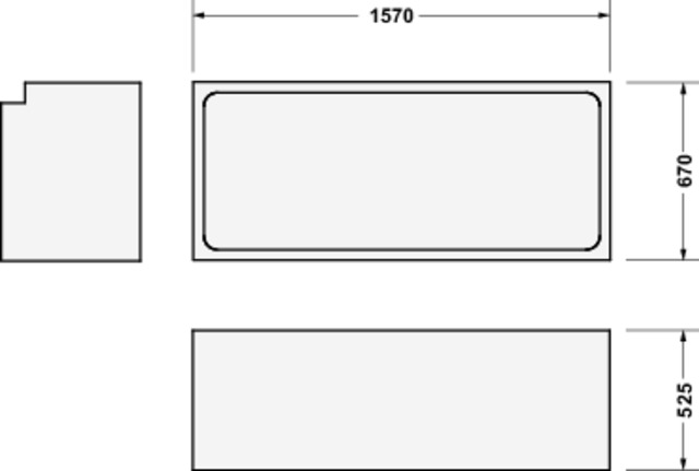 DU Wannenträger f.#700488 Duravit No.1 Badewanne 1600x700mm