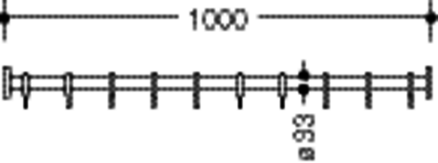 HEWI Vorhangstange Ser 801, d:33, L:1000mm, mit 10 Ringen signalweiß
