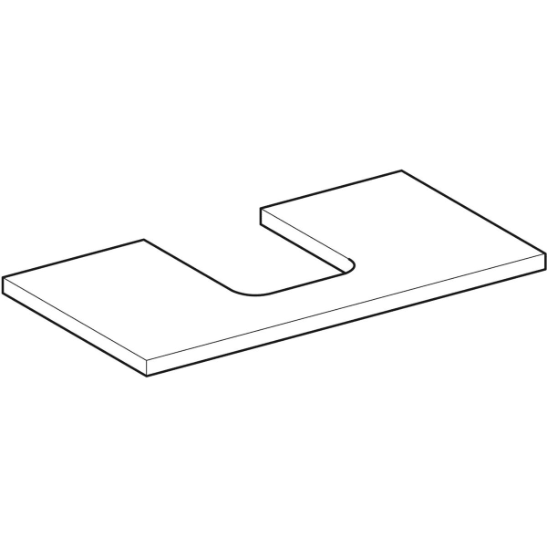 Geberit ONE WT-Pl. Aus mi. f. AWT Schalenform 90x3x47cm, Eiche
