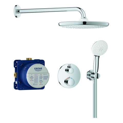 GROHE UP-Duschsystem Grohtherm 34872 mit FMS rund/SmartBox/Kopfb./Brauseset chrom