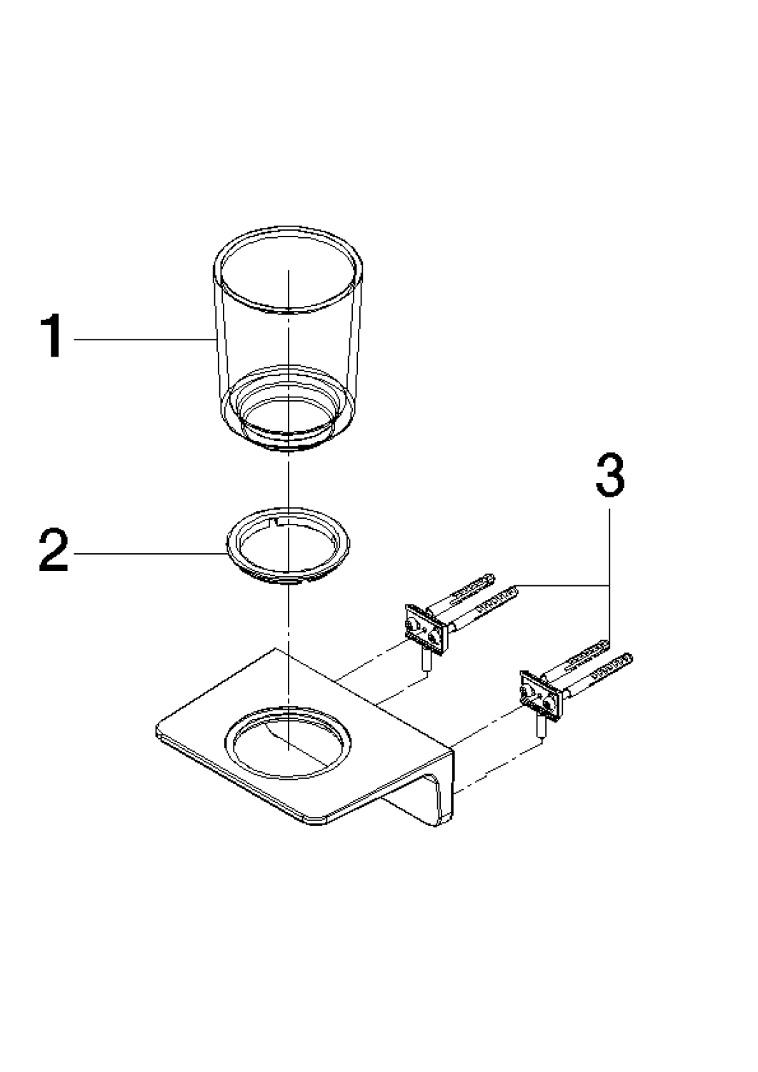 DO Glashalter SERIENSPEZIFISCH 83400976 Chrom