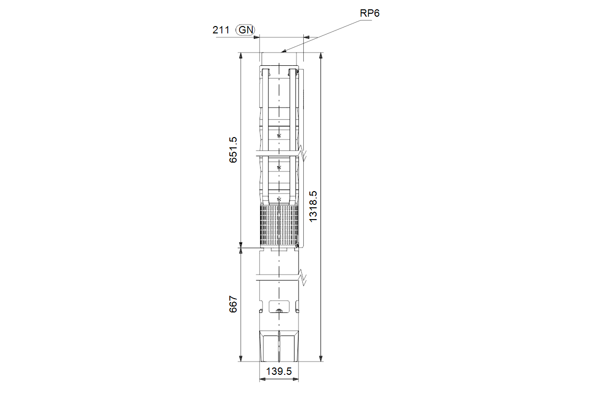 GRUNDFOS Unterwasserpumpe SP125- 1 Rp6 6in3X380-415/50 11kW