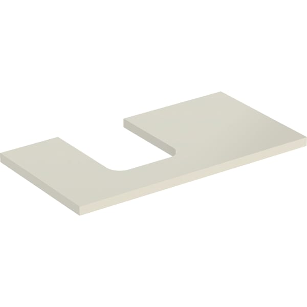 Geberit ONE WT-Pl. Aus li für AWT Schalenform 90x3x47cm, sandgrau hgl.
