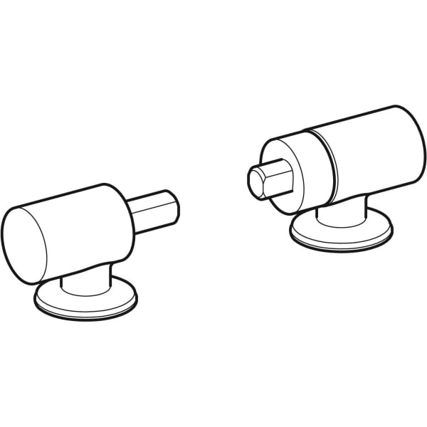 Geberit Set Scharniere für WC-Sitz Renova Comfort, m. Absenkautomatik