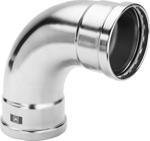Viega Bogen 90 Grad mit SC Prestabo 1116XL in 76,1mm Stahl verzinkt