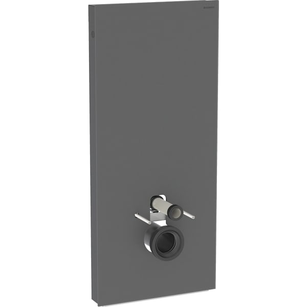 Geberit Monolith Sanitärmodul für Wand-WC 114cm, Glas schwarz /schwarz Alu. gebü.