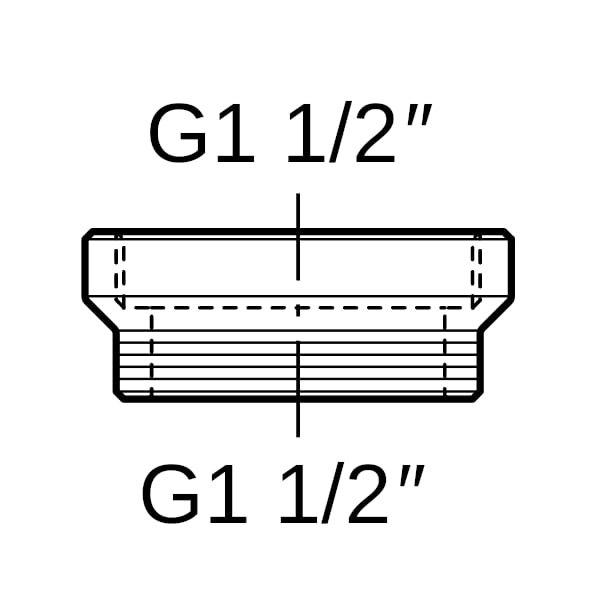 Geberit Verlängerungsstück 1,5cm G1 1/2xG1 1/2