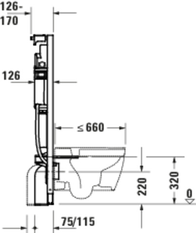 Duravit DuraSystem Instalationssystem mech. f. Trockenbau für WC
