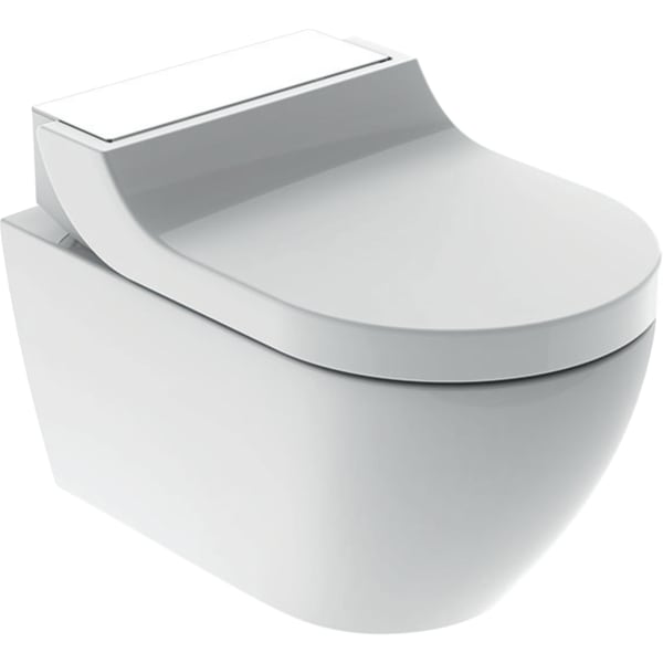 Geberit WC-Komplettanlage Wand-WC AquaClean Tuma Comfort Glas weiß + Geberit Entkalkungsmittel für AquaClean 125ml