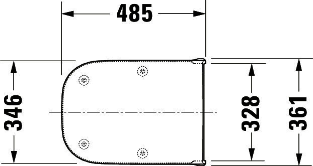 DU WC-Sitz D-Code ohne SoftClose Scharniere edelstahl, lang, weiß