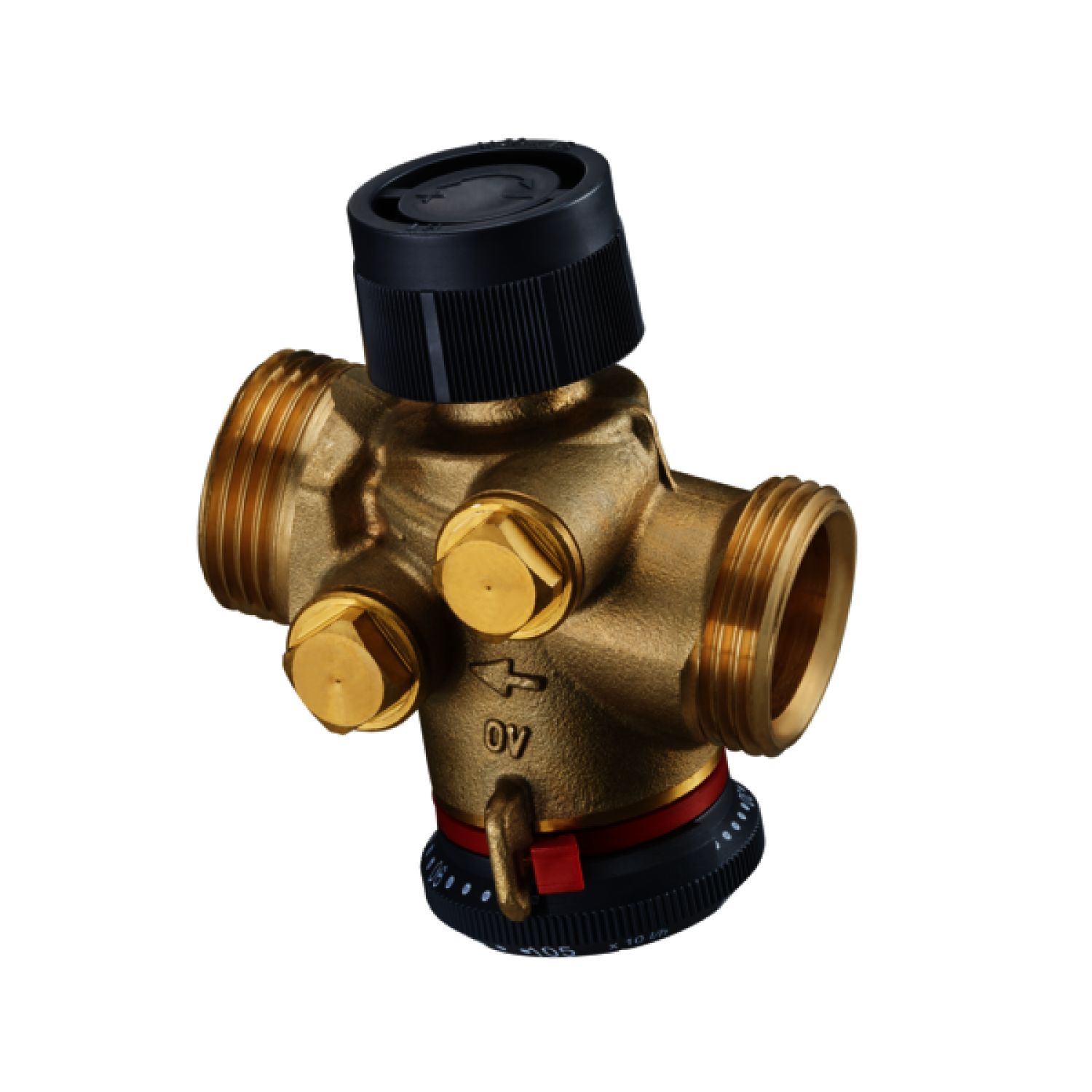 OVENTROP-Regulierventil "Cocon QTZ",ohne Messventile, DN15,G 3/4 AG, 150-1050 l/h