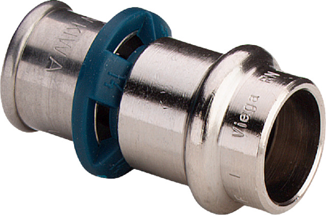 Viega Übergangsstück mit SC Sanpress 1075.12P in 14x15mm Rotguss vernickelt