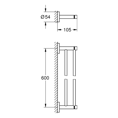 GROHE Doppel-Badetuchhalter Essentials 40802_1 654mm warm sunset gebürstet