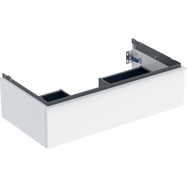 Geberit iCon Unterschrank für WT, 1 Schubl. 88,8x24,7x47,6cm, weiß hgl./Gr.weiß matt