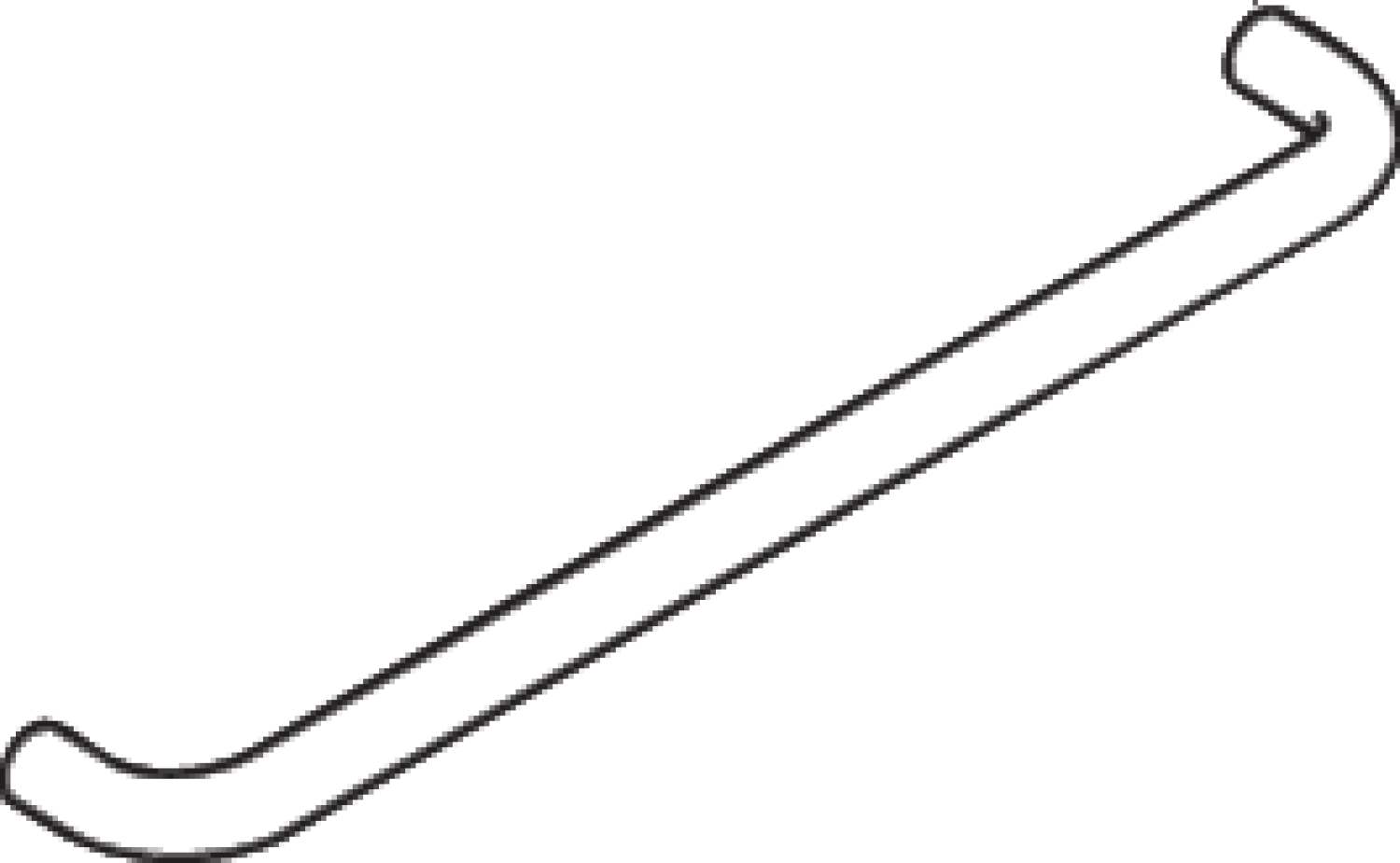 HEWI Badetuchhalter Ser 477, AM:570 o. Rosetten lichtgrau