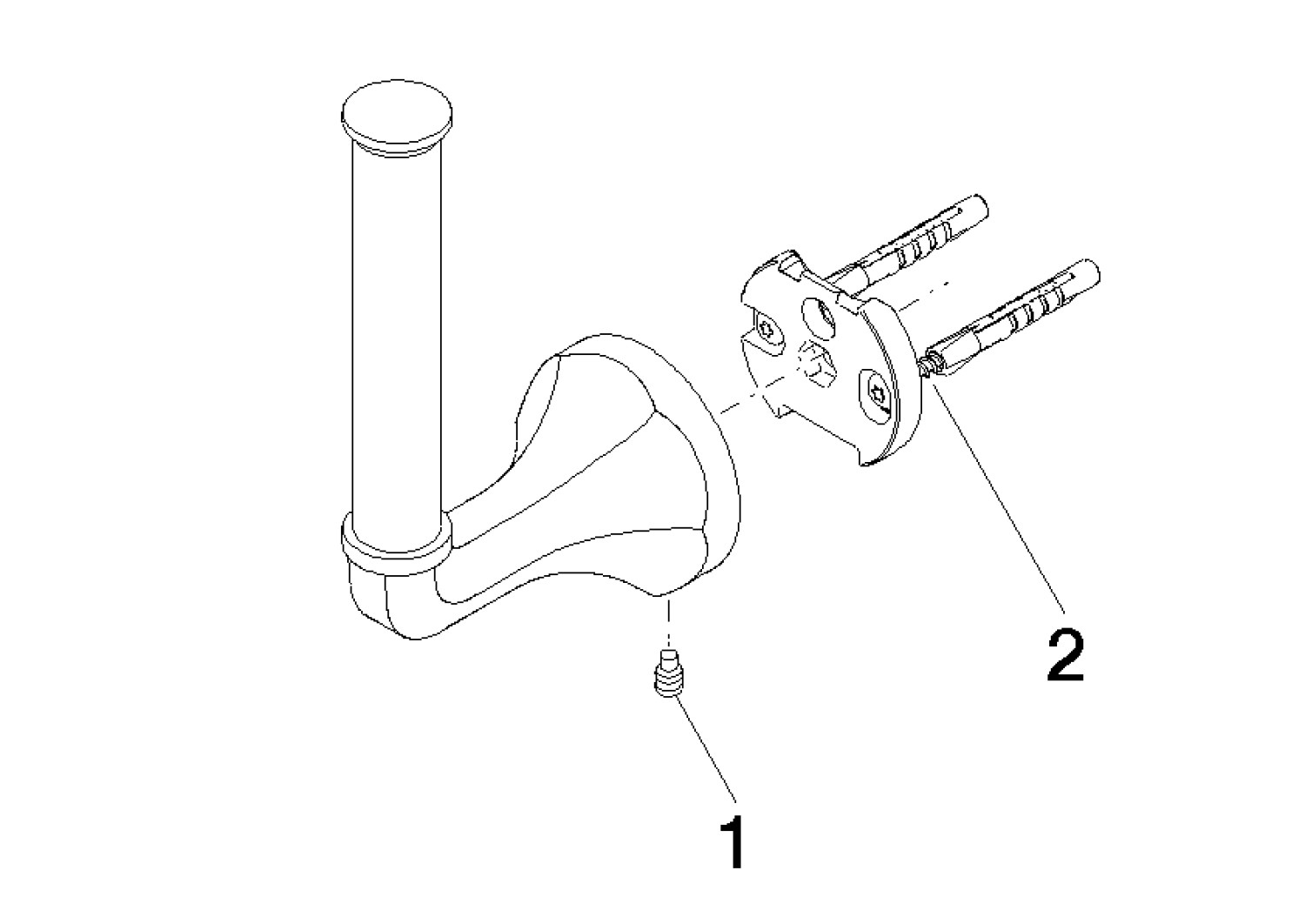DO Reserve-Papierrollenhalter MADISON 83590361 Platin