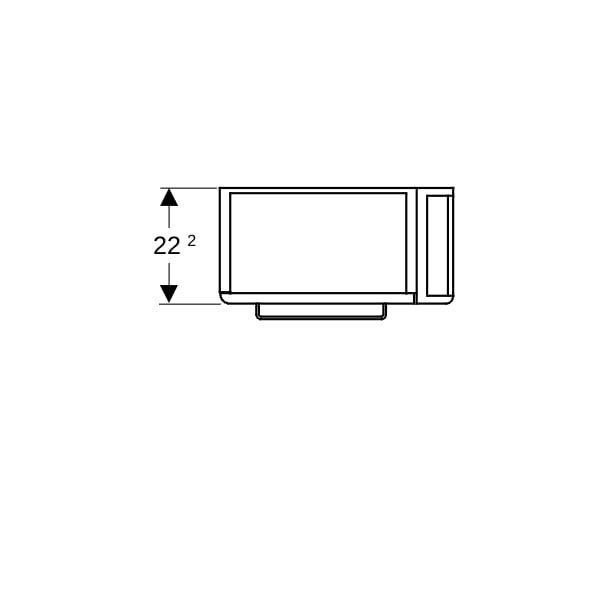 Geberit Renova Compact US 44,8cm für HWB 50cm mit HH re, 44,8x60,4x25,2cm, weiß