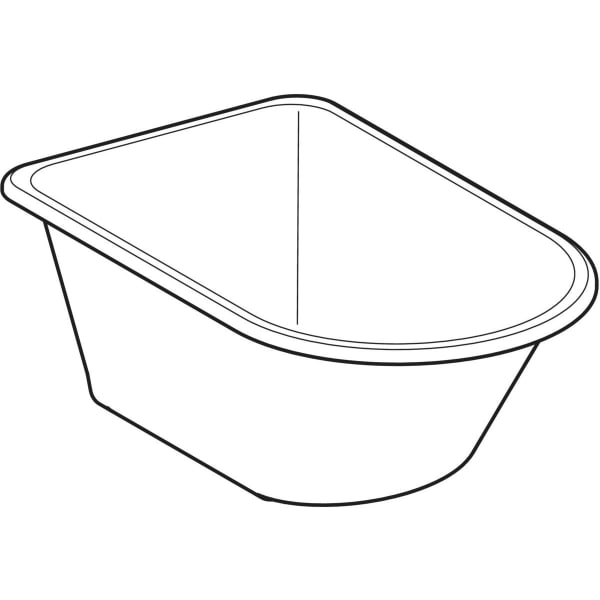 Geberit Bambini asymmetrische Badewanne 47x28,5x76,5cm, weiß