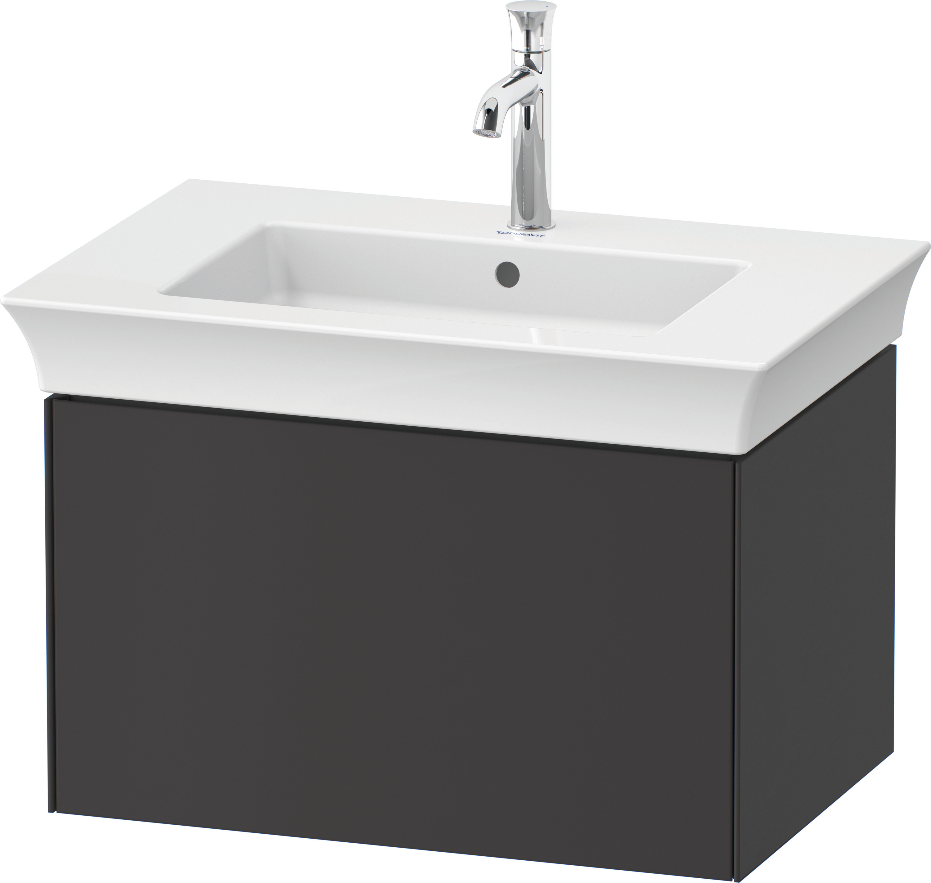 Duravit WTU White Tulip wandh.,1 Auszug 410x684x458mm, Graphit Seidenmatt