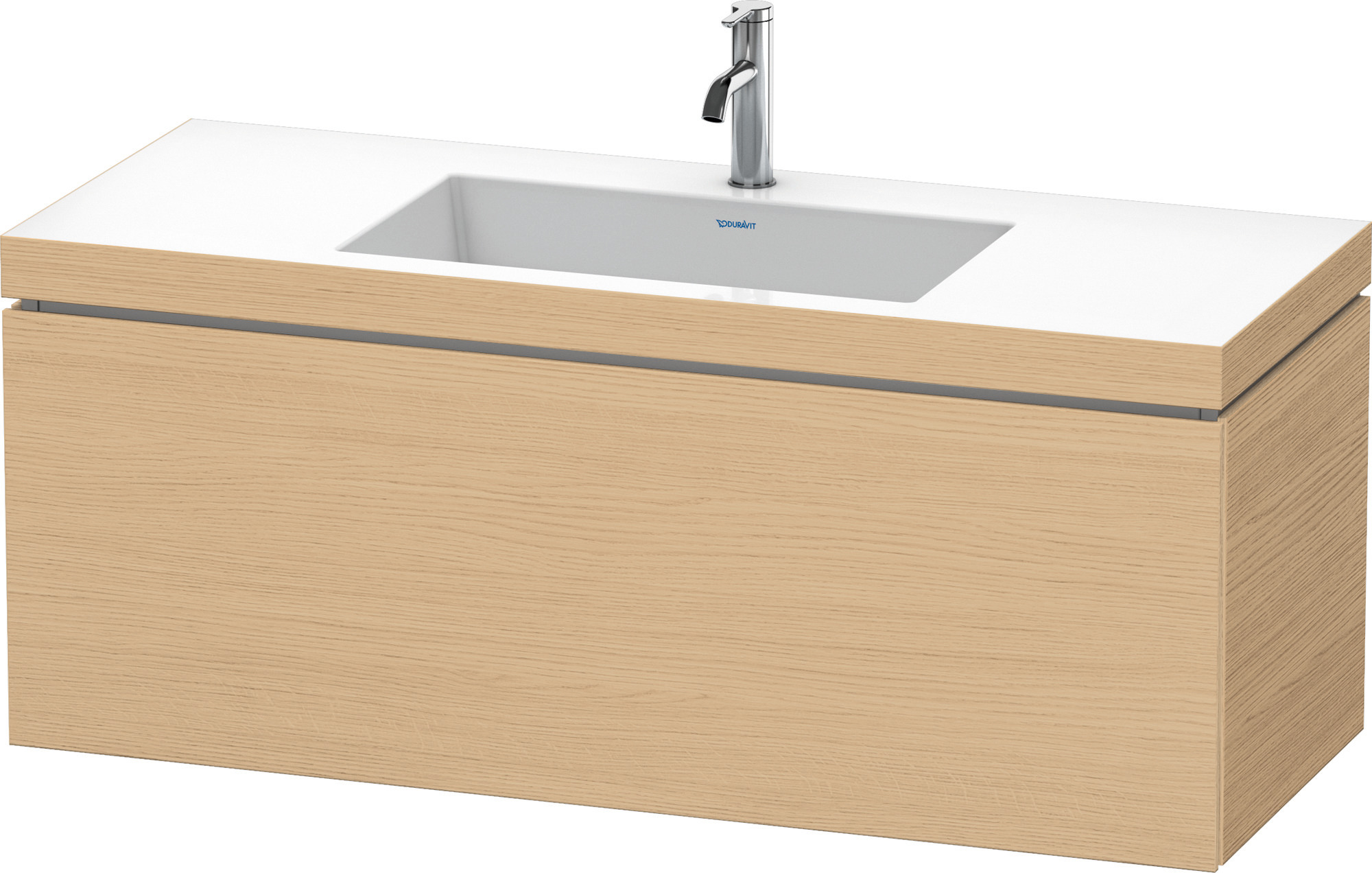 Duravit WTU L-Cube m. Vero Air 500x1200x480mm 1 HL, 1 Auszug, Eiche Natur