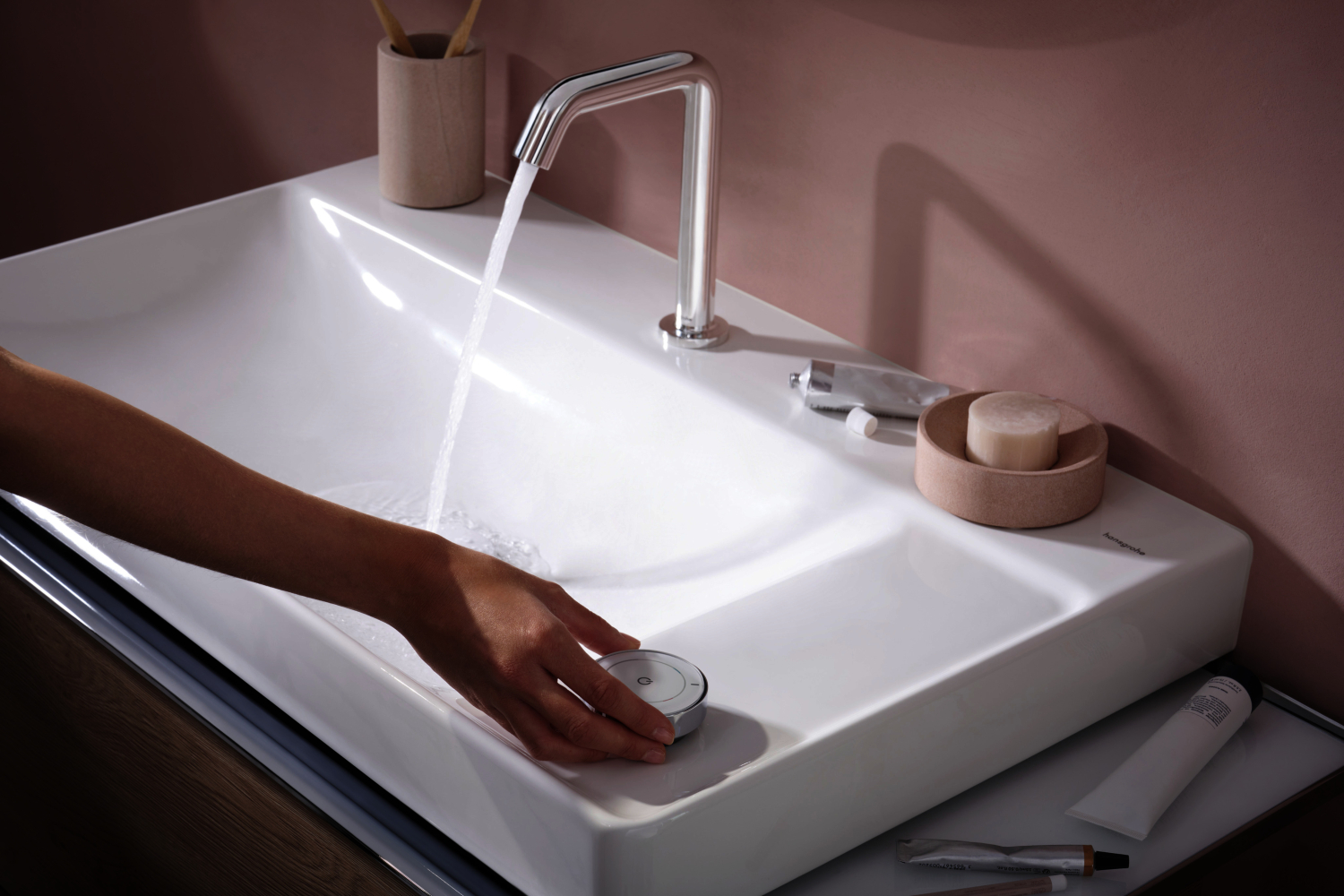 Hansgrohe 2-Loch WTM Tecturis S 150 mit unverschl.Ablaufgarnitur chrom