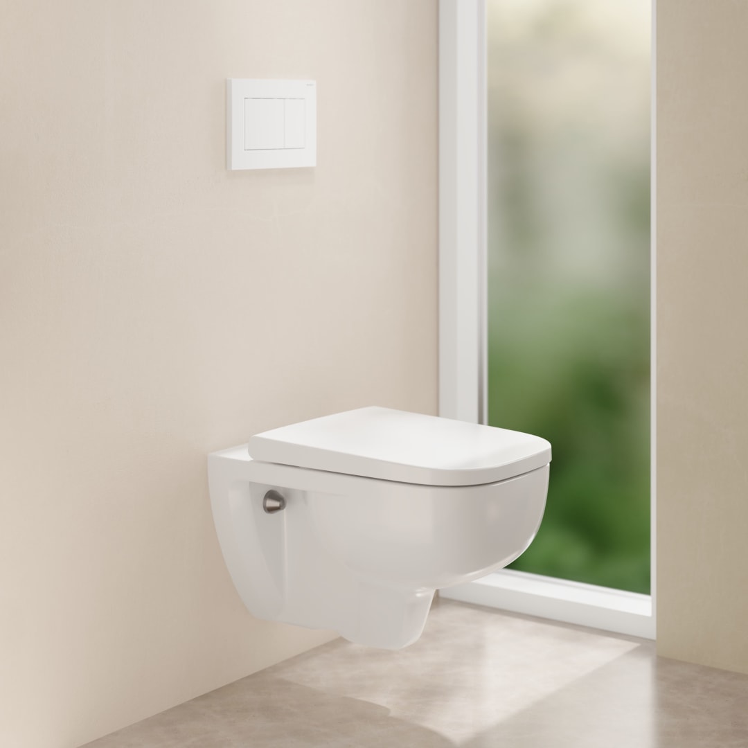 Geberit Renova Plan Set WWC-Tiefspüler TurboFlush, m. WC-Sitz, T:54cm, weiß