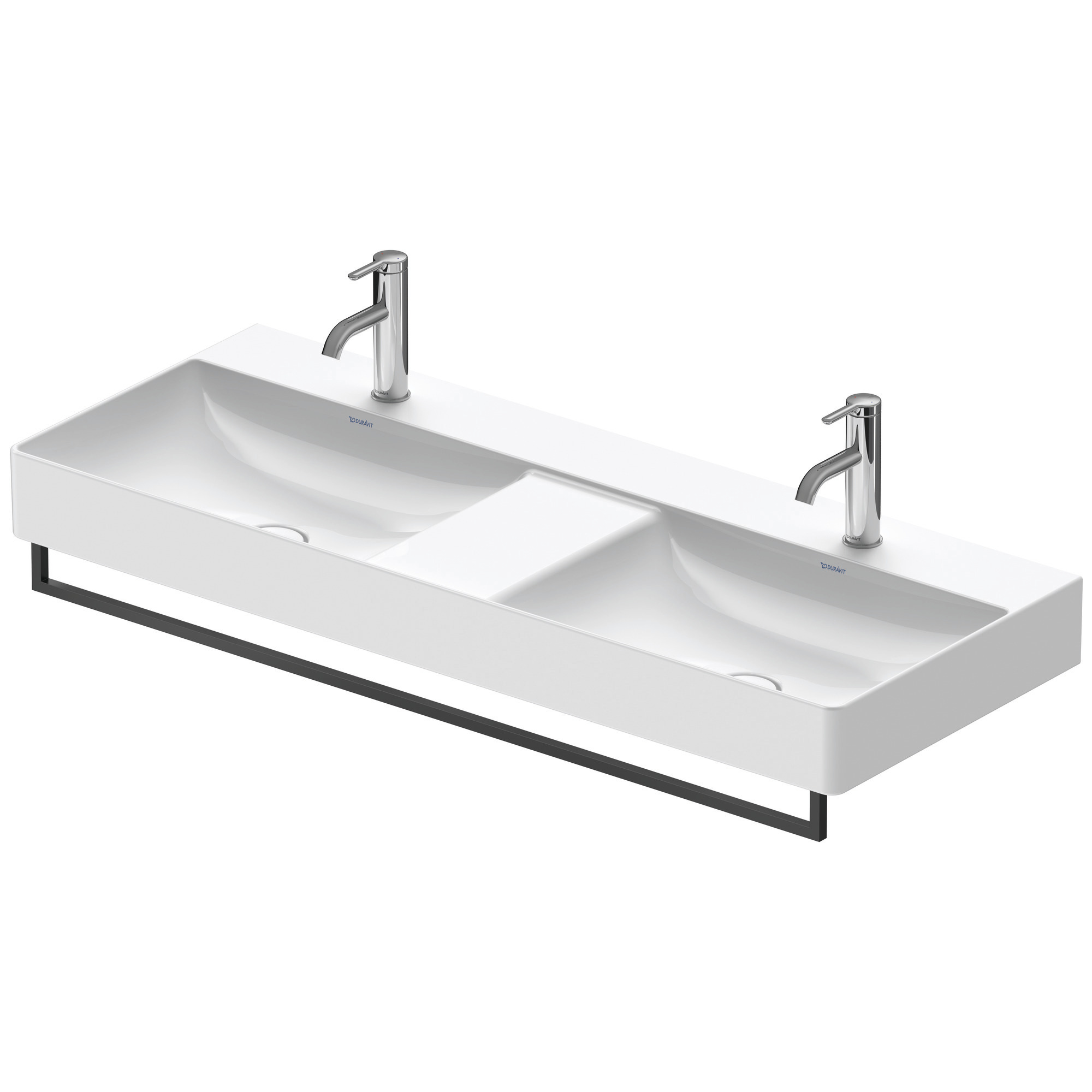 Duravit Handtuchhalter, Schwarz Matt, 1139x64x71 mm, Anzahl Arme: 1