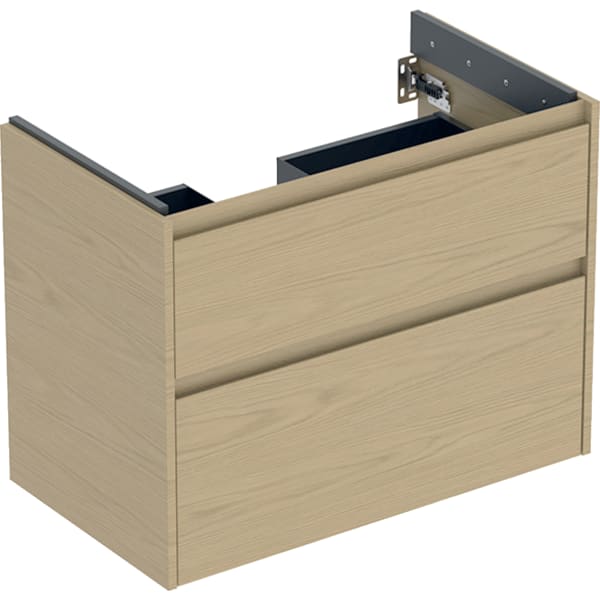 Geberit Renova Plan US f. WT, m. 2 Schubladen 79,4x60,6x44,6cm, Eiche natur