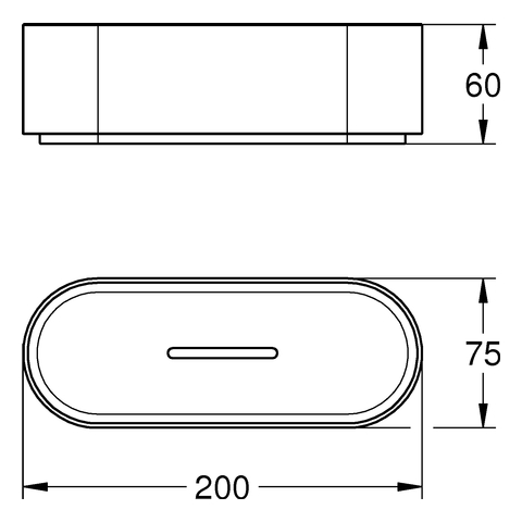 GROHE Duschablage Selection 41037 für Halter 41035 weißglas