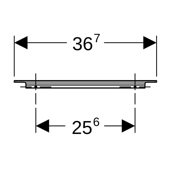 Geberit Griff, B:38cm sandgrau matt
