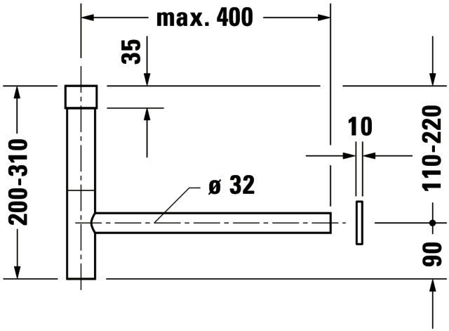 DU Design Siphon Schwarz Matt