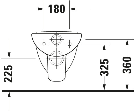 DU Wand-WC D-Code Compact 480 mm Tiefspüler, weiß, HYG