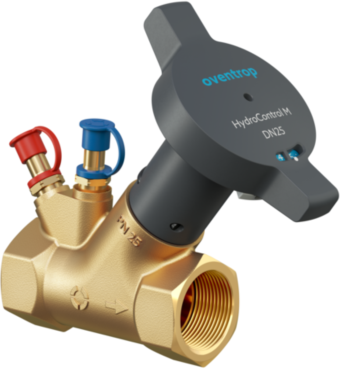 Oventrop-Strangreg.vent. HydroControl M PN25 DN15 ULF, Rp1/2 IG, HydroPort, EZB