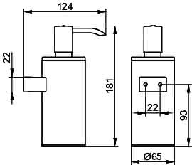 KEUCO Lotionspender Plan 14953, Pumpe/Kunstoffeinsatz,Edelstahl
