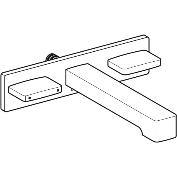 Geberit Arm.Körper für Geberit ONE WT-Arm. eck. Design, W.-Mont.,L:18cm, hgl.chr.