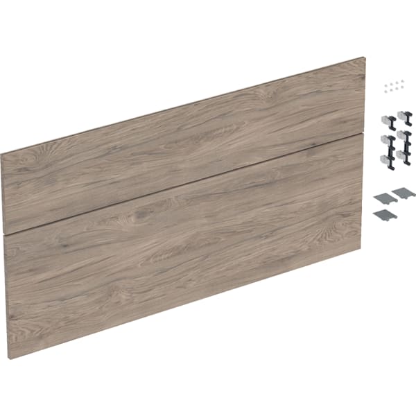 Geberit Schubladenfront Set für iCon für WT B:120cm, Nussbaum hickory