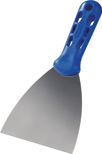 Malerspachtel B.100mm hochglanz-poliert Ku.flachoval,blau VA rostfr. Malerspachtel B.100mm hochglanz-poliert Ku.flachoval,blau VA rostfr.