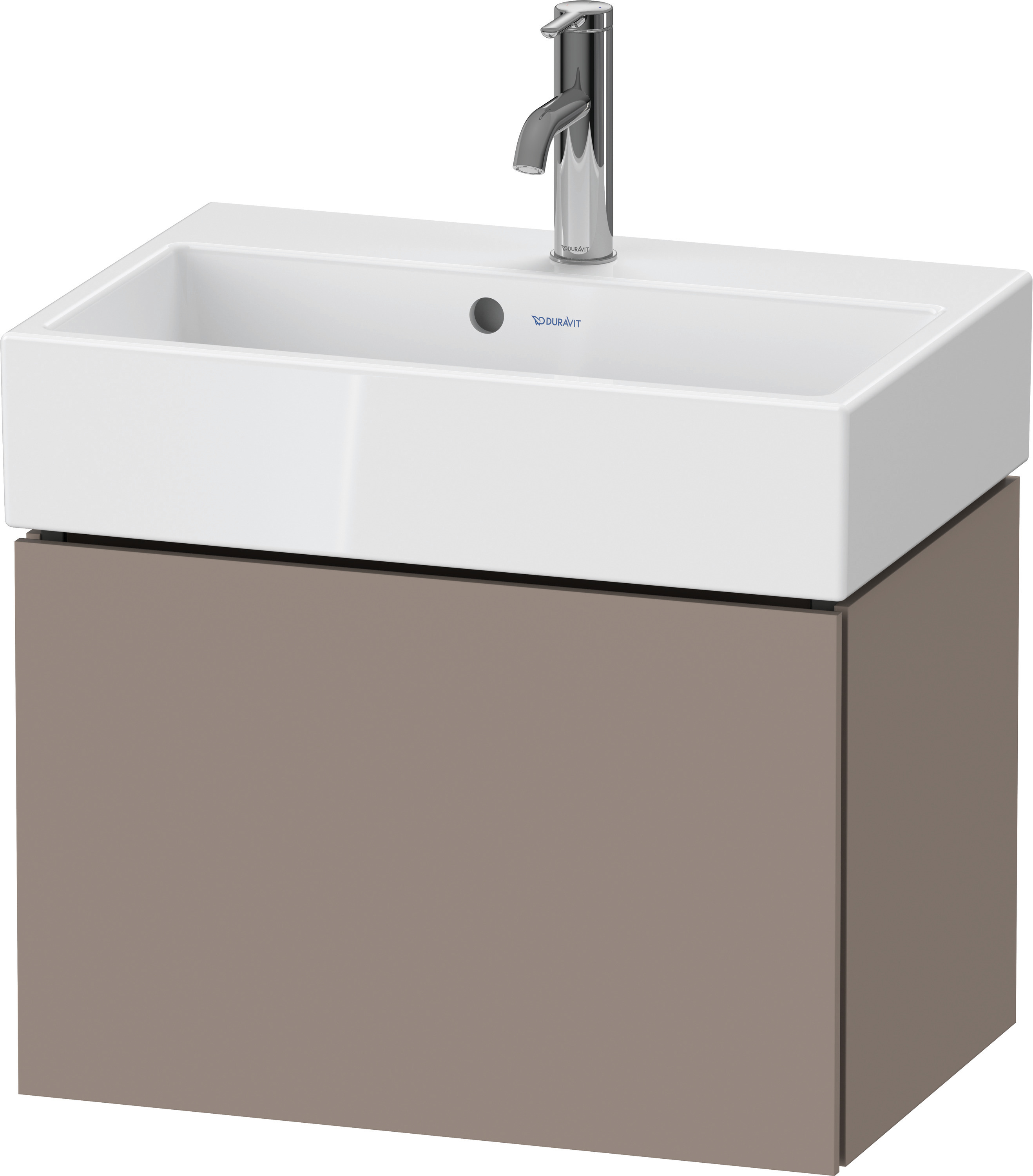 Duravit WTU L-Cube wandhängend, 1 Auszug 394x584x391mm, Basalt Matt