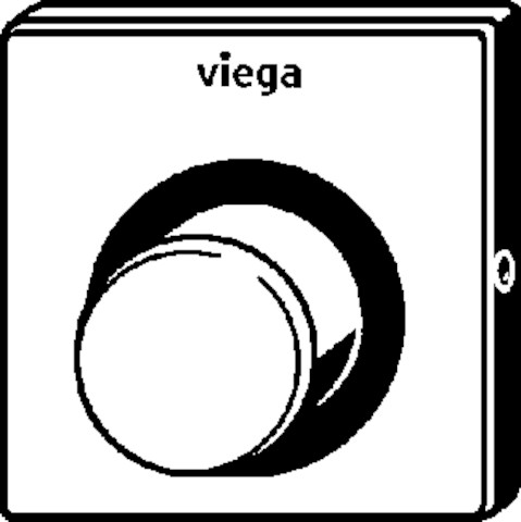 Viega Fernauslösung Visign for Public 8326.21 in Edelstahl gebürstet