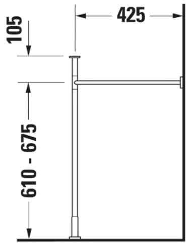 DU Metallkonsole Vero für 045480, höhenverstellbar, chrom