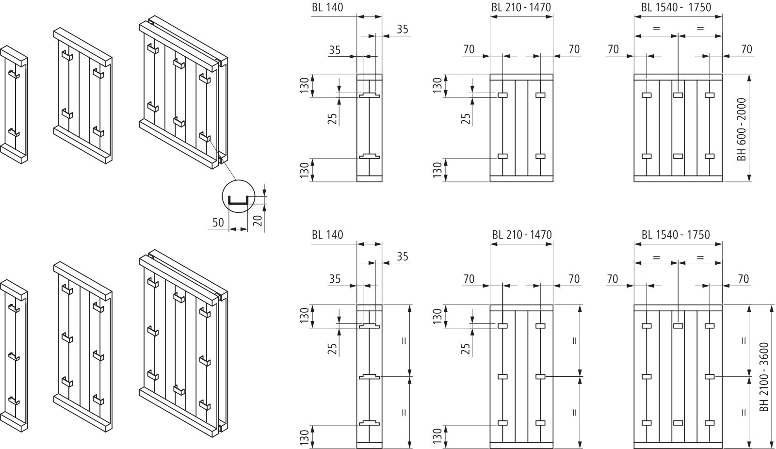 Kermi Heizwand HVN Typ20 BH2000x104x770 QN2335, RAL9016, 6 bar, ANB12