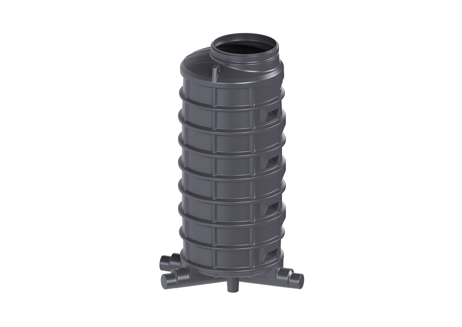 KESSEL-Standardschacht GT LW1000 H: 2570,DN150/200,1 Zulauf,re.,45 Grad