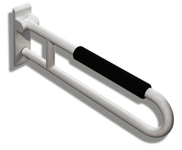 HEWI Stützklappgriff Ser 801, L:850mm, mit Armpolster signalweiß