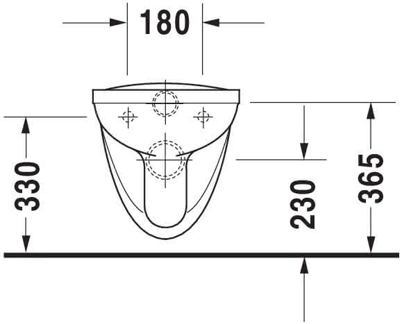 DU Wand-WC D-Code basic 560 mm Tiefspüler, weiß