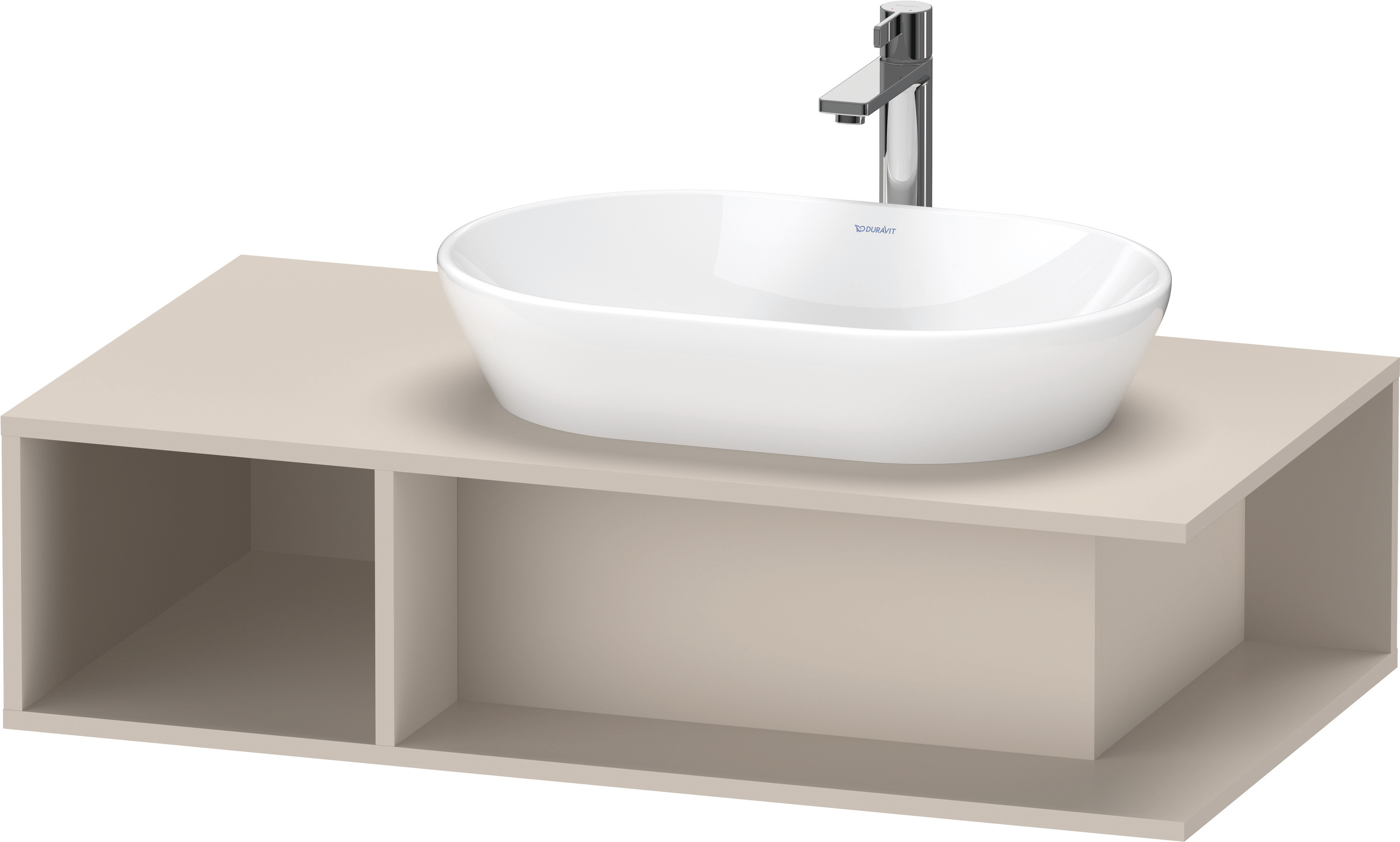 Duravit D-Neo WTU wandh.,1 offenes Fach l., 260x1000x550mm, Taupe