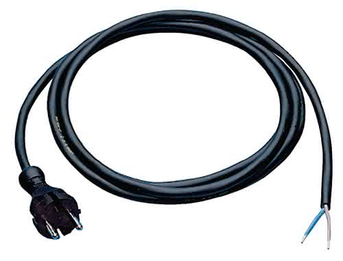 Anschlussleitung H05VV-F 3x1,5 mm² 3m m.Winkelstecker schwarz f.Innen Anschlussleitung H05VV-F 3x1,5 mm² 3m m.Winkelstecker schwarz f.Innen
