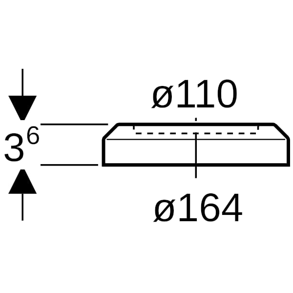 Geberit Wandrosette zu Geberit Anschlussbogen 90Gr für WC d110