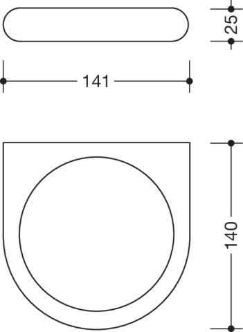 HEWI Halter Ser 477, T:140mm tiefschwarz